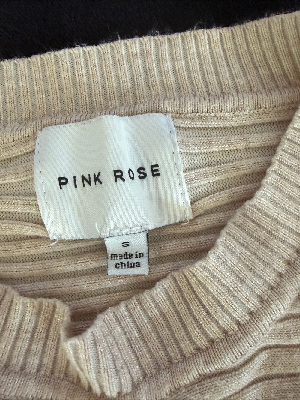 Pink Rose Cream Ribbed set - Picture 5 of 5